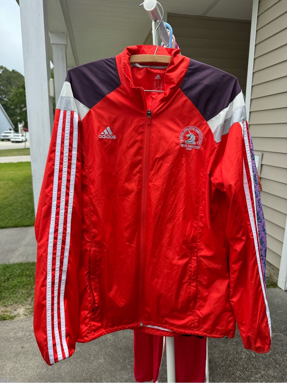 April 2018 Adidas 122nd B.A.A. BOSTON MARATHON Embroidered Running Jacket